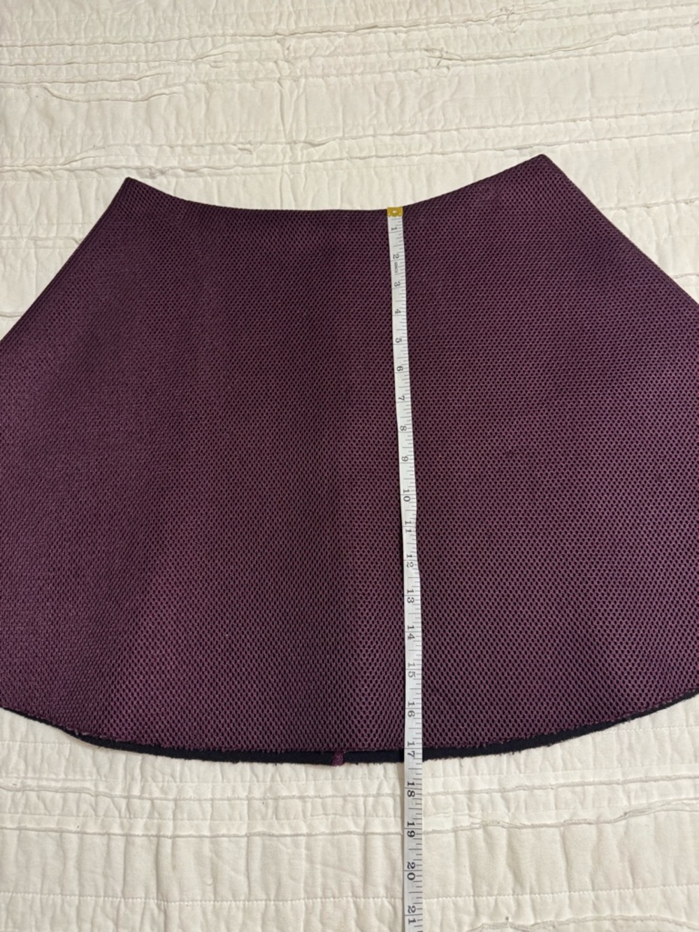 Saturday Kate Spade Plum Scuba Mesh Neoprene Circle Skater Skirt Size 8 - Picture 8 of 9
